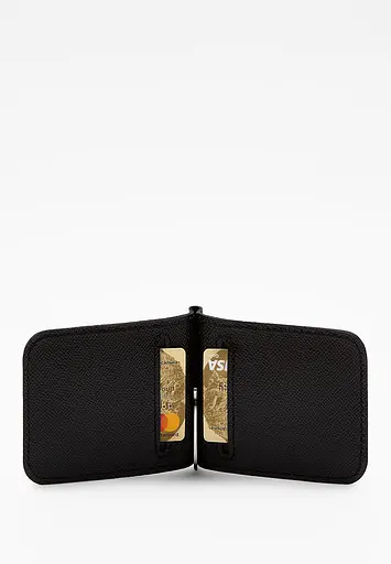 Зажим для денег черный Сафьяно - фото 3