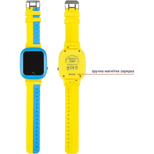 Smart Watch AmiGo GO004 Splashproof Camera+Led Blue/yellow RU UCRF - фото 2