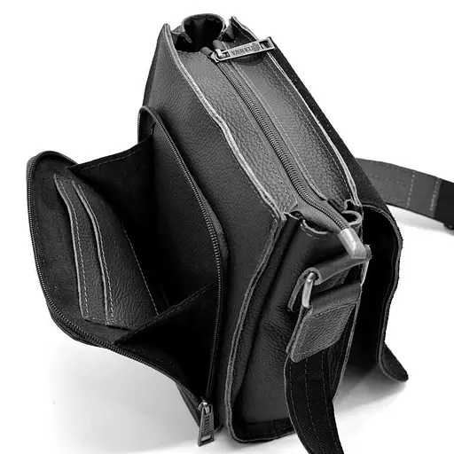 Чоловіча шкіряна сумка через плече TARWA 26х22х6 см sum0025757 - фото 2
