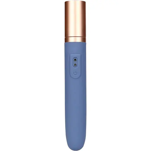 Вібратор Loveline Travel Compartment and Pump 18.5 см синій
