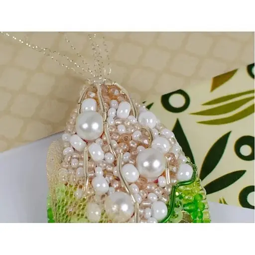 Набір для вишивання бісером прикраси "Кукурудза" Abris Art AD-235 на натуральному полотні - фото 3