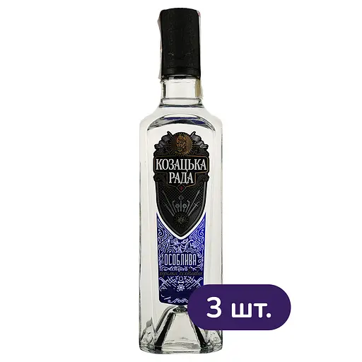 Водка Козацкая Рада Особая  40% 1.5 л (3 шт. х 0.5 л) 