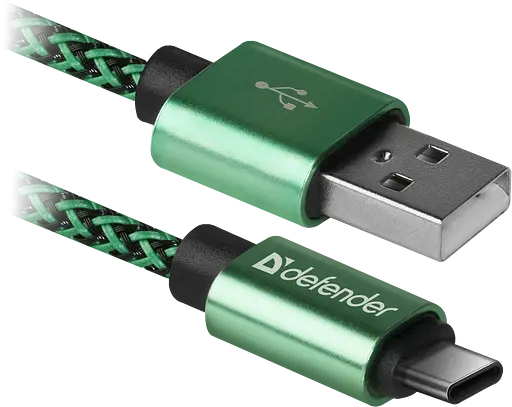 Кабель USB AM-Type-CM, 1.0 м, зеленый, 09-03T PRO Defender