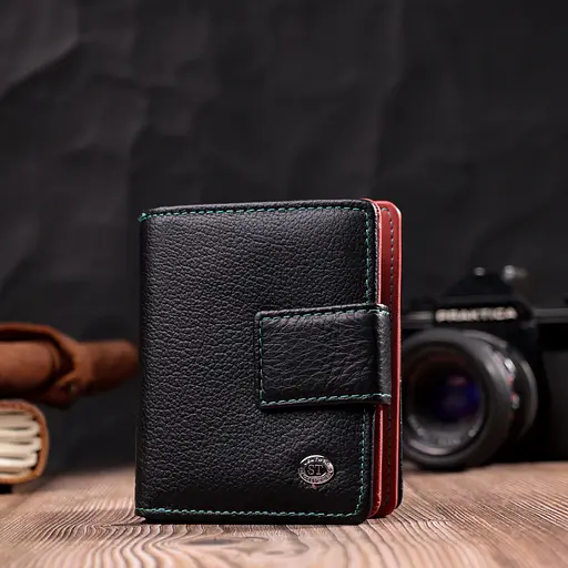 Вертикальный небольшой женский кошелек из натуральной кожи ST Leather 9.5х11.5х2.5 см acs0032278 - фото 9