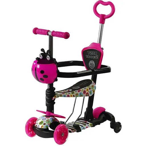 Дитячий самокат 5 в 1 Best Scooter L-S67367 рожевий