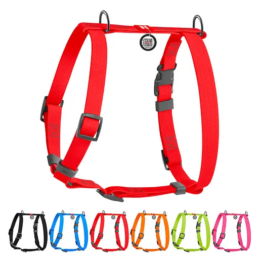 Шлей для собак водостойкий анатомический Н-образный Waudog Waterproof с QR-паспортом пластиковая пряжка-фастекс S Ш 15 мм А 28-42 - фото 4