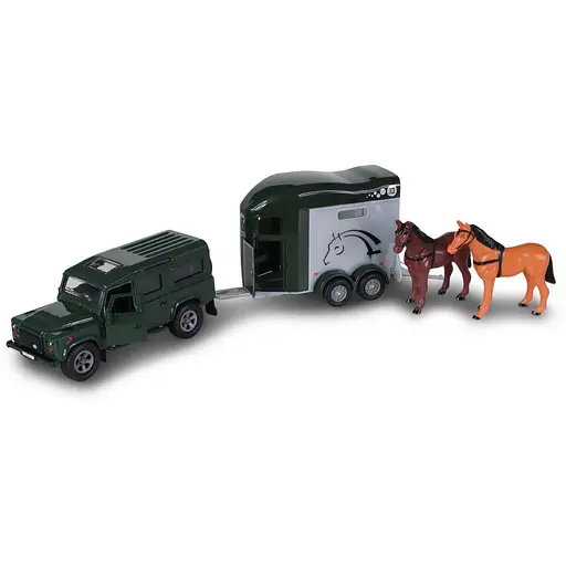 Ігровий набір TechnoDrive Land Rover з причіпом і фігурками коней (520460.270) - фото 2