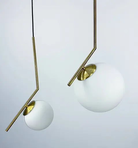 Підвісний світильник із обʼємним білим матовим плафоном | Line F | Арт. AA357-200 M - фото 9