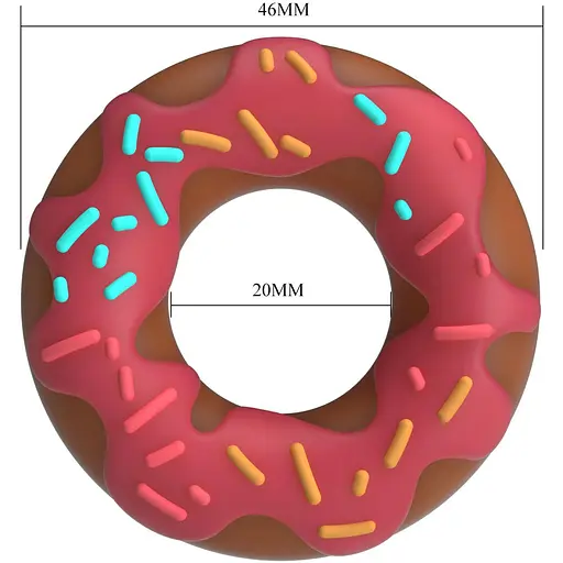 Эрекционное кольцо Pretty Love Super Donut Cock Ring 4.6 см розовое - фото 5