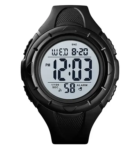 Мужские спортивные часы Skmei 1535 Dive (Черный с белым)