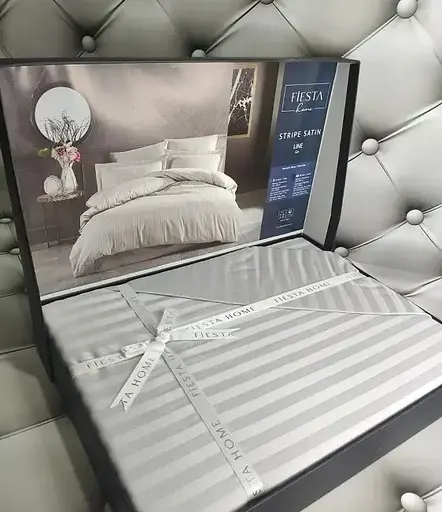 Постільна білизна Line Grey Сатин-Stripe Fiesta pbe0052023 - фото 1