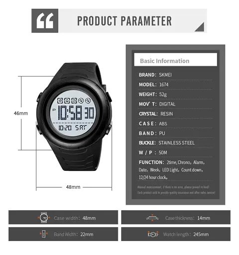 Наручний годинник чоловічий Skmei 1674 Army Green Black, 1674AGBK (18458) - фото 7