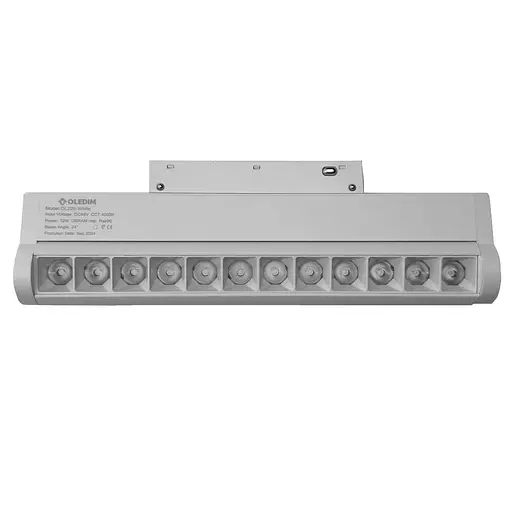 Магнитный трековый светильник поворотный белый OLEDIM OL225 12W 4000k - фото 3