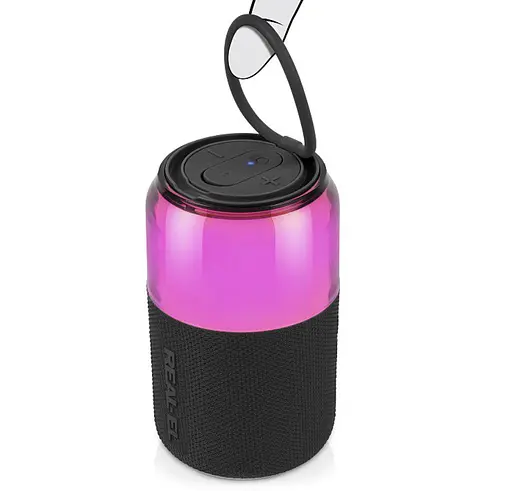 Портативна колонка Real-El RX705 5W Bluetooth TWS, RGB, Black - фото 3