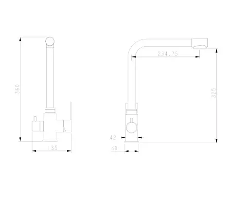 Змішувач для кухні Wezer з підлкюченням до фільтру PRO4C-02-BLACK - фото 7