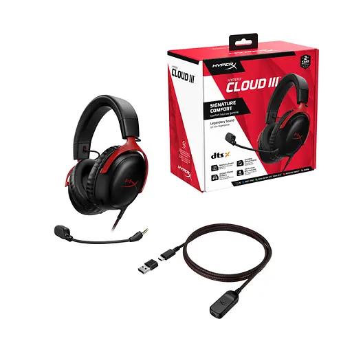 Наушники HyperX Cloud III Black-Red (727A9AA) - фото 8