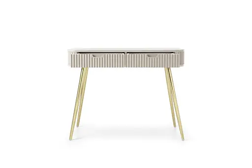 Стіл туалетний Perfect Home Зова / Zova з 2 шухлядами та золотими ніжками T103 Кашемір (PFH-091301) - фото 2