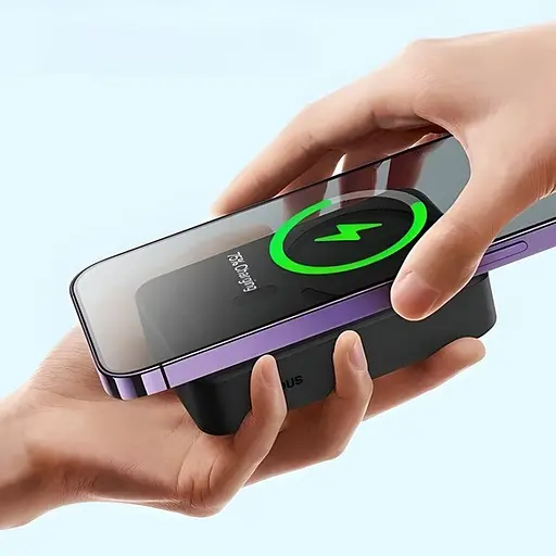 Портативна батарея - магнітний акумулятор Baseus Magnetic Mini Air 10000mAh 20 W чорний - фото 7