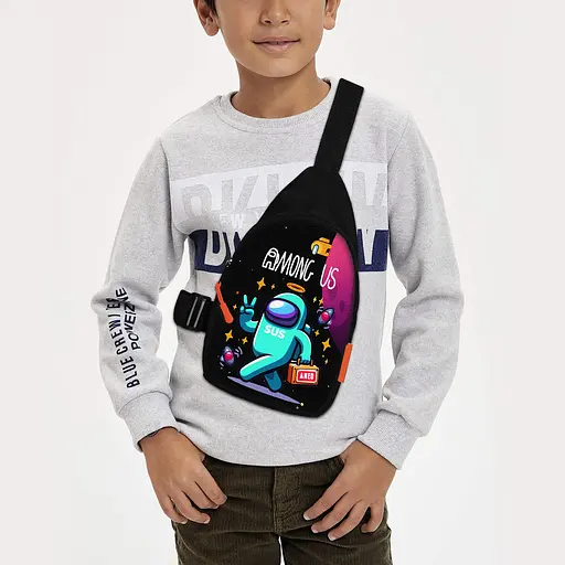 Сумка через плече дитяча Among Us 29х17 см сумка слінг для хлопчика (02034)