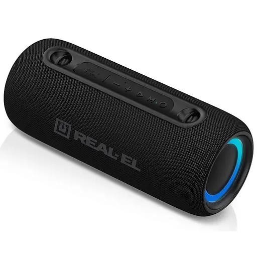 Портативна колонка Real-El RX725 15W Bluetooth TWS, RGB, Black