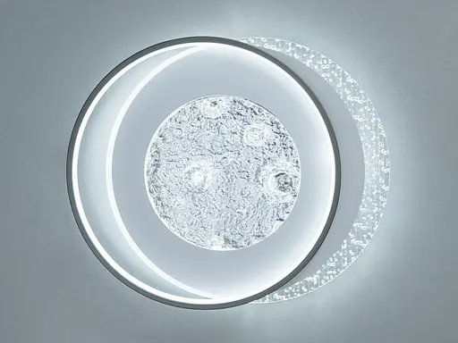 Світлодіодна Люстра стельова чорна 90 Вт до 15 м² - фото 1