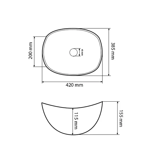Умивальник VBI Ronta коричневий камінь матовий накладний VBI-017303, Мармур - фото 3