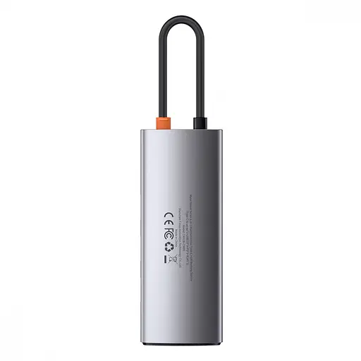 USB-хаб Baseus Metal Gleam Series 6-in-1 Type-C gray - фото 7