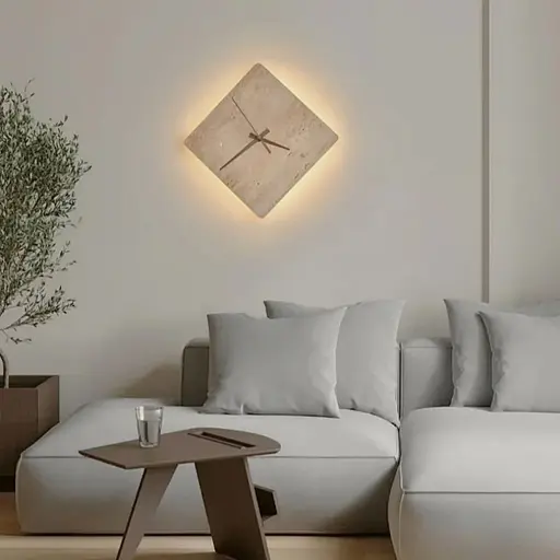 Декоративний квадратний світильник-годинник 23х23 см Line F Арт. STW010S-230 - фото 4