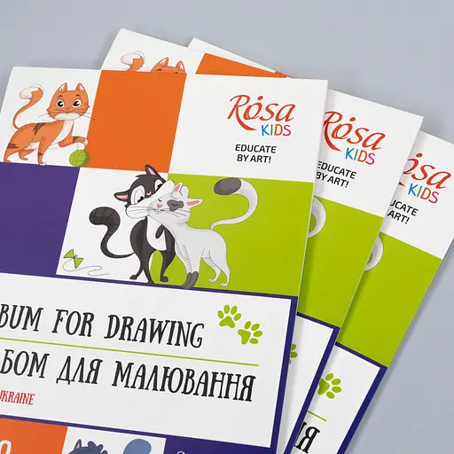 Альбом-склейка для малювання Cats А4 100г/м2 20л ROSA Kids - фото 4