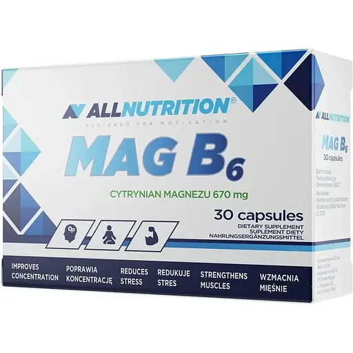 Вітаміни та мінерали AllNutrition Mag B6 Active, 30 капсул