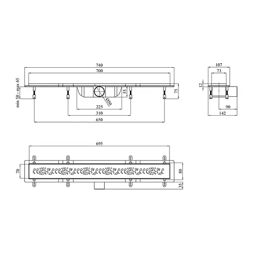 Трап лінійний Kroner KRP Harz M70 Muster CV029586 - фото 2