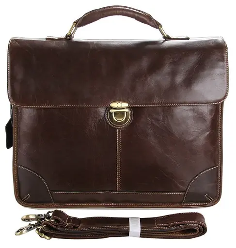 Сумка кожаная мужская Vintage 38х31х9 см sum0012454 - фото 6