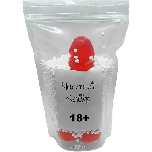 Крафтове мило-член із присоскою Чистий Кайф Red Size L - фото 4