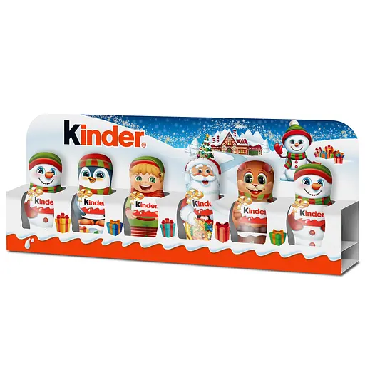 Набір новорічних шоколадних фігурок Kinder 90 г (6 фігурок по 15 г)