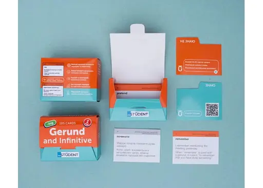 Настільна гра English Student Картки для вивчення англійських слів English Student Gerund and Infinitive vol.1 (укр.) (591225993) - фото 4