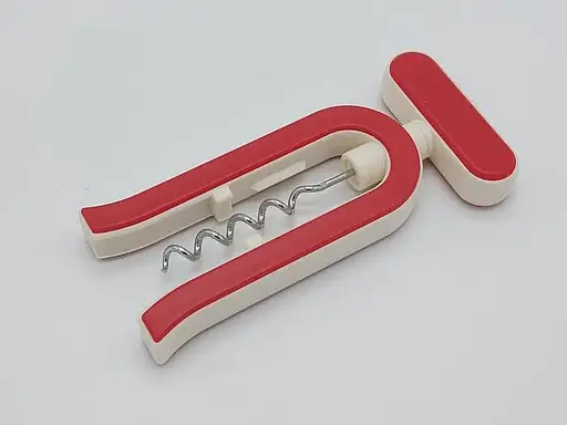 Штопор гвинтовий пластиковий у чохлі для пляшок 14.5 см, Kitchen Master Червоний 85719 - фото 8