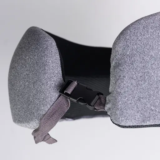 Подушка для шеи U-образная с кейсом для хранения светло-серый HP-56-18 - фото 2