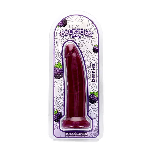Фалоімітатор на присосці Toyz4lovers Delicious Blackberries 19.5 см (фіолетовий) - фото 5