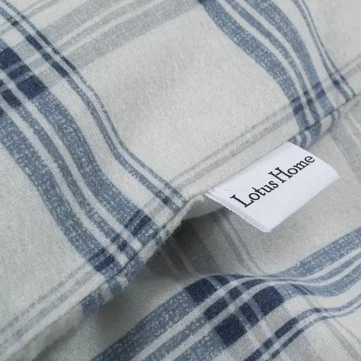 Постельное белье Lotus Home Фланель - Bella синий евро (svt-2000022349079) - фото 6