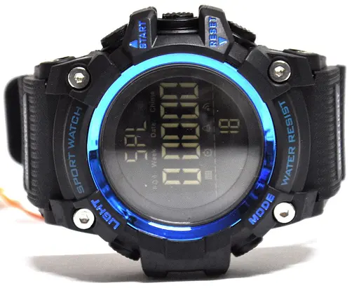 Мужские спортивные часы Skmei 1384 Черный Синий - фото 5