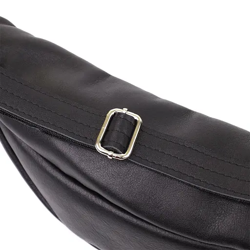 Зручна чоловіча бананка відмінної якості з гладкої натуральної шкіри SHVIGEL 34х14х7 см sum0028970 - фото 5