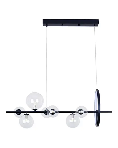 Підвісний світильник, люстра Goldlux 331113 Hybrid G9+LED 7+1x15W+6W 4000K 2300Lm IP20 чорний - фото 1