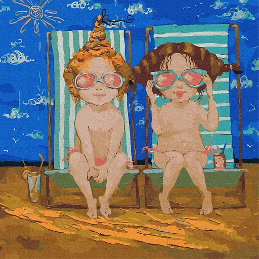 Картина по номерам "Розовые очки" KHO2386 40х40 см