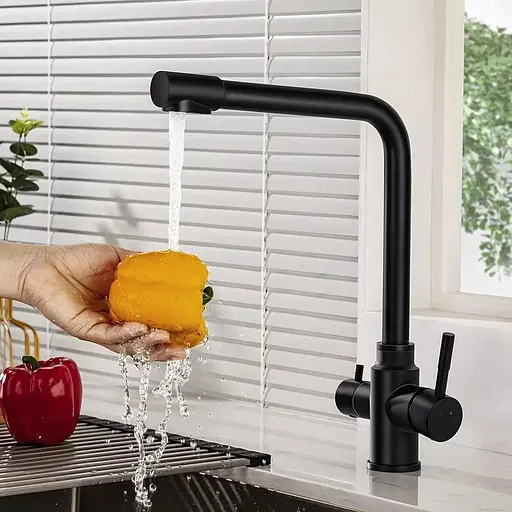 Смеситель для кухни под фильтр Wezer EKO4C-01-GUNGREY Графитовый хром - фото 2