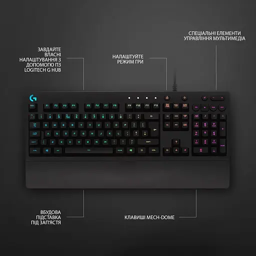 Клавиатура Logitech G213 Prodigy Gaming Keyboard (920-010740) - фото 5