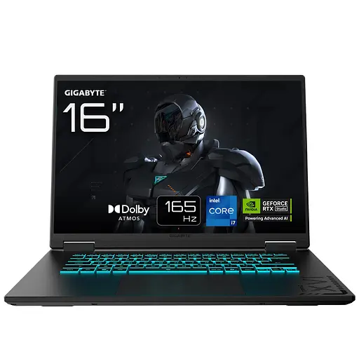 Ноутбук Gigabyte 16 Gaming A16 CVHI3UA864SD WUXGA IPS 165Hz/i7-13620H/32GB/1TB/RTX 5060 8GB/DOS/Black (CVHI3UA864SD) - фото 1