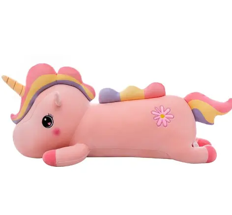 Детский набор Единорог розовый мягкая игрушка 60 см с пледом 1,00 x 1,70 м - фото 1