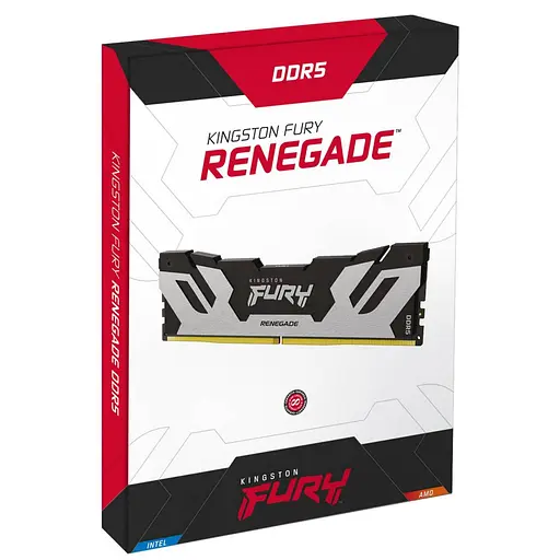 Модуль пам'яті для комп'ютера DDR5 16GB 6400 MHz FURY Renegade Silver Kingston Fury (ex.HyperX) (KF564C32RS-16) - фото 3