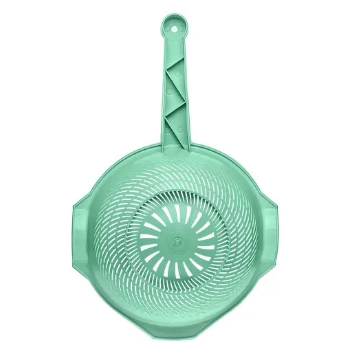 Дуршлаг пластиковый с ручкой 36х22.5 см, Kitchette Зелёный 83954 - фото 4