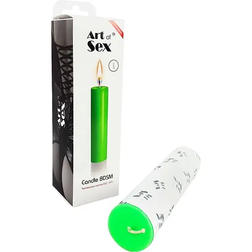 Зелена воскова свічка Art of Sex Size M 15 см